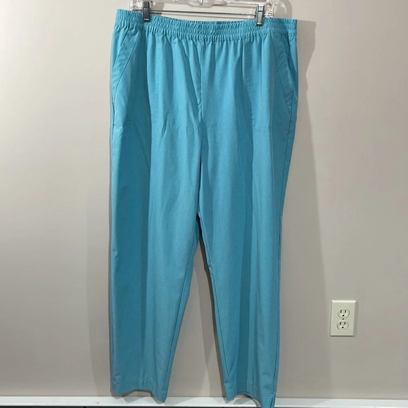 NWOT Appleseed’s Light & Easy Stretch Melange Active Pant Set Grotto Blue XL - Picture 2 of 16